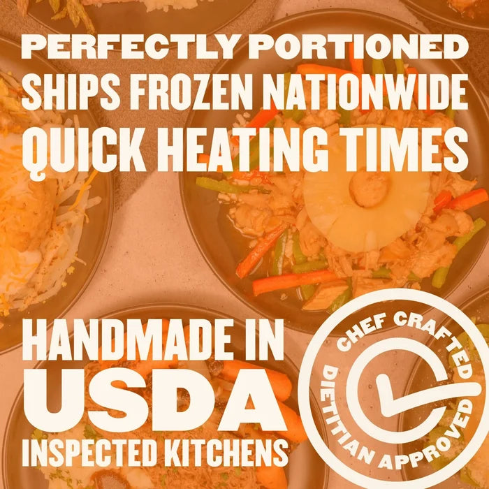 How High Protein Meal Plan delivery works: cooked and frozen, heat and eat in 3 minutes, no subscription