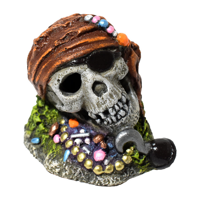Hikari Pirate Skull w/Treasure Resin Fish Ornament