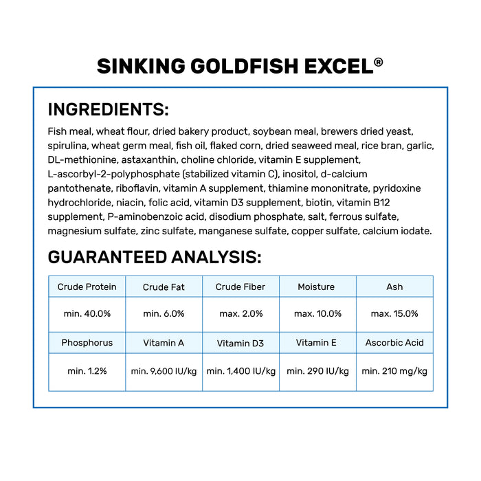 Hikari Sinking Goldfish Excel 3.88oz Dry Fish Food