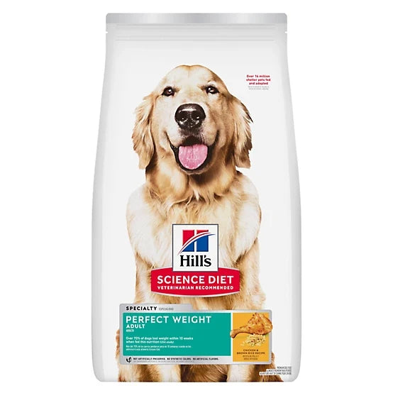 Hill's Science Diet Adult Perfect Weight Chicken Recipe Dry Dog Food, 25lb