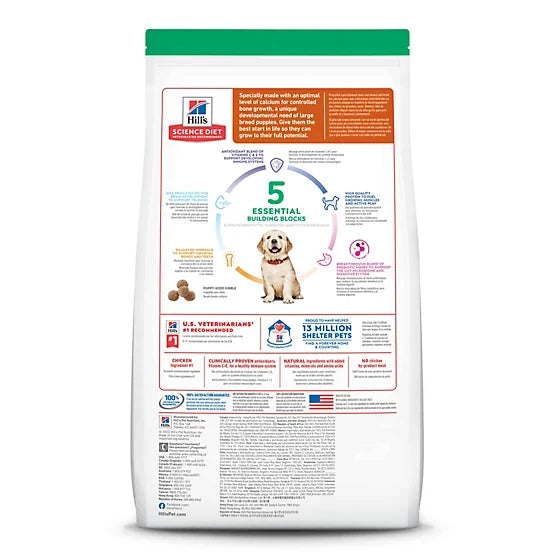 Hill's Science Diet Large Breed Puppy Chicken and Brown Rice Recipe Dry Dog Food, 27.5lb