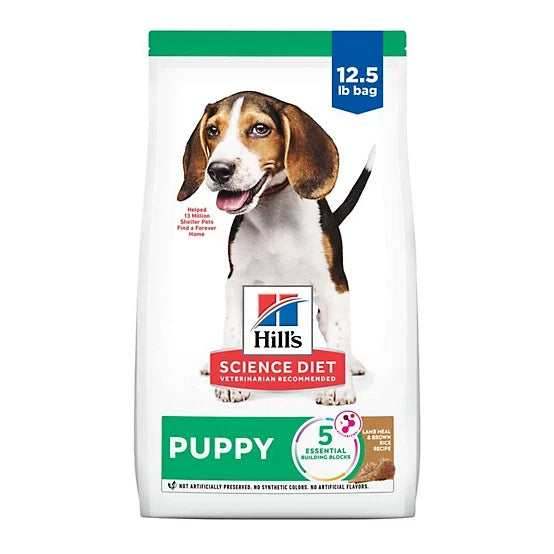 Hill's Science Diet Puppy Lamb and Brown Rice Recipe Dry Dog Food, 12.5lb