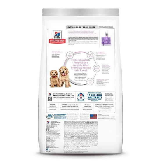 Hill's Science Diet Puppy Sensitive Stomach & Skin Salmon & Brown Rice Recipe Dry Dog Food, 13lb