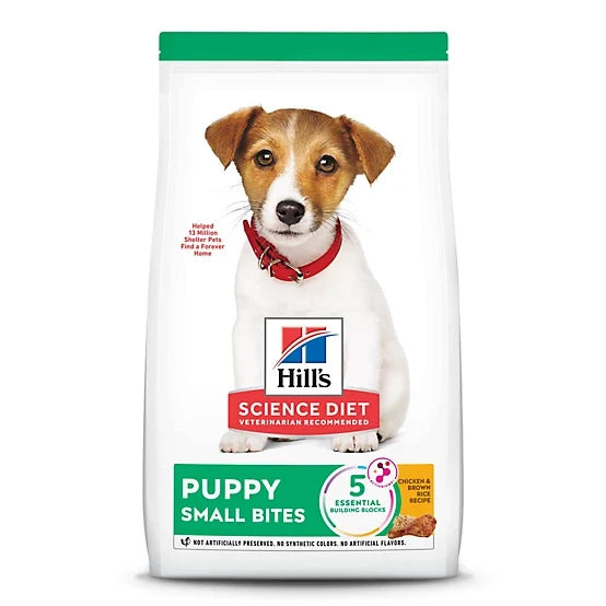 Hill's Science Diet Puppy Small Bites Chicken Meal & Brown Rice Recipe Dry Dog Food, 12.5lb