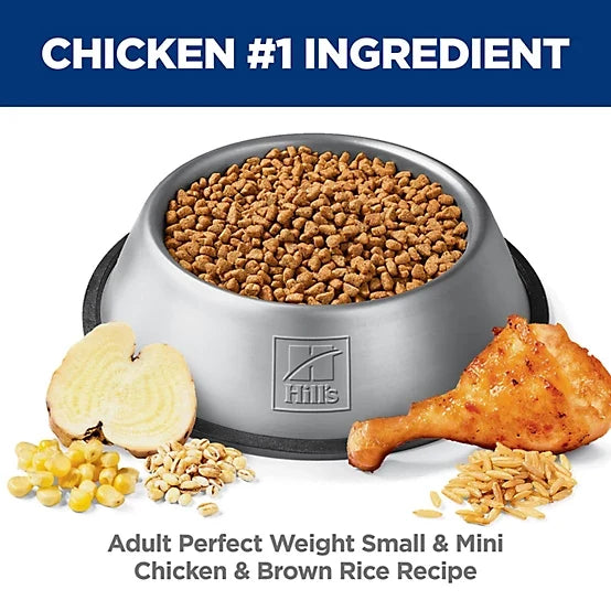 Hill's Science Diet Small and Mini Breed Adult Perfect Weight Chicken Recipe Dry Dog Food, 12.5lb