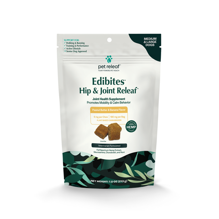Hip & Joint Releaf Edibites Peanut Butter & Banana — Medium & Large Breed