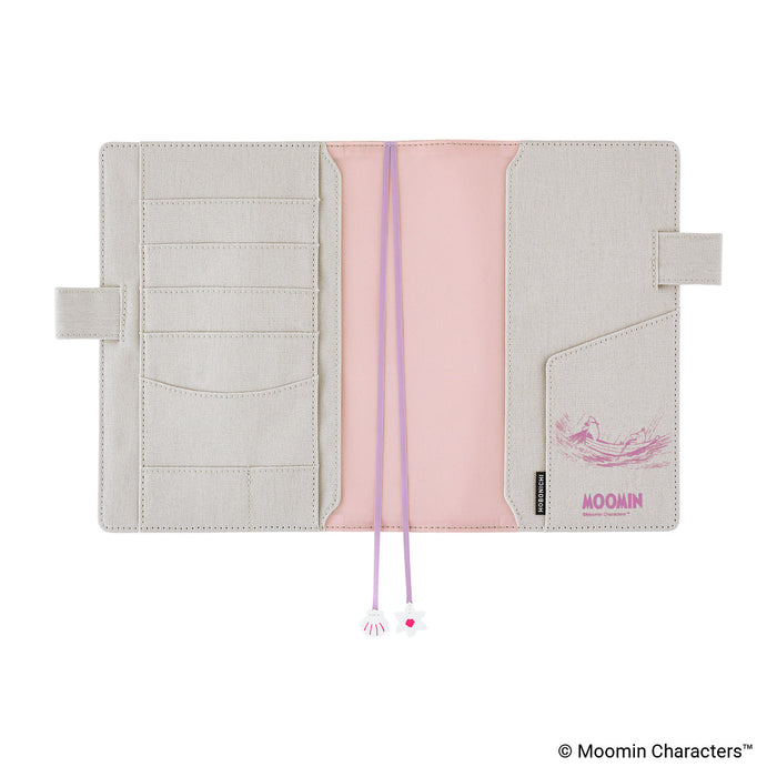 Hobonichi Techo A5 Cousin Cover - Moomin: My Yard (Pink Grey)