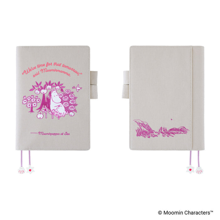Hobonichi Techo A5 Cousin Cover - Moomin: My Yard (Pink Grey)