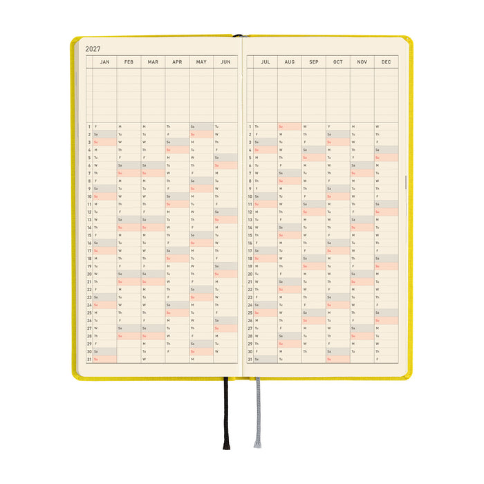 Hobonichi Weeks 2027 - Colours: Canaria Yellow (January Start)