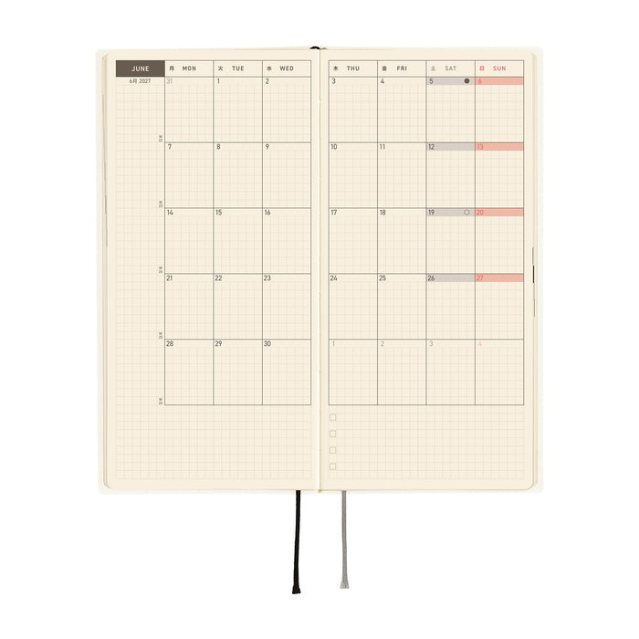 Hobonichi Weeks 2027 - White Line: Ivory (January Start)