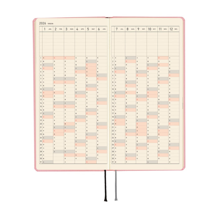 Hobonichi Weeks Colours: Strawberry Milk - April 2026 Start