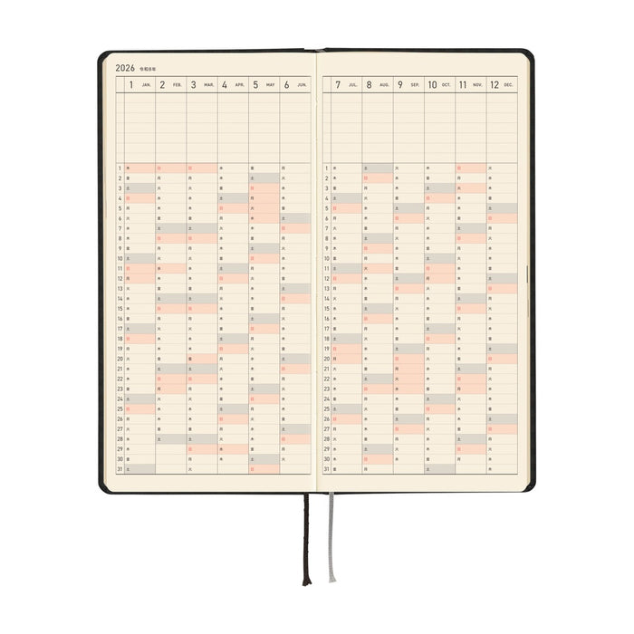 Hobonichi Weeks Paper Series: Black Gingham April 2026 Start