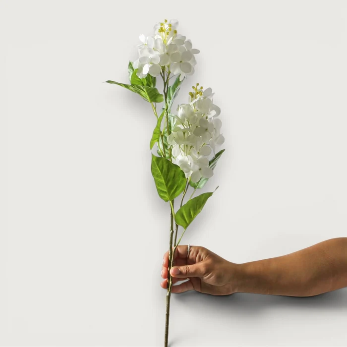 Hydrangea Spray - White 74 cm