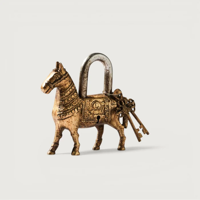 Indian Brass Horse Lock