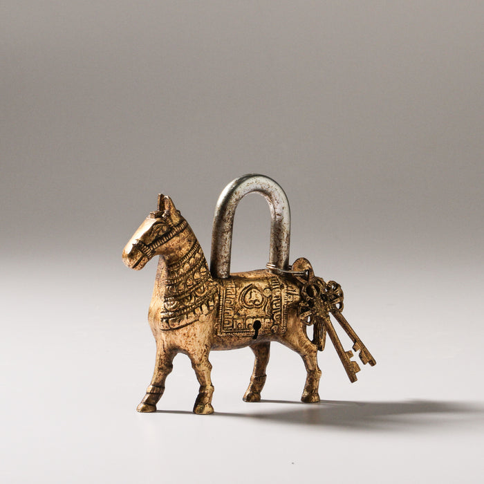 Indian Brass Horse Lock