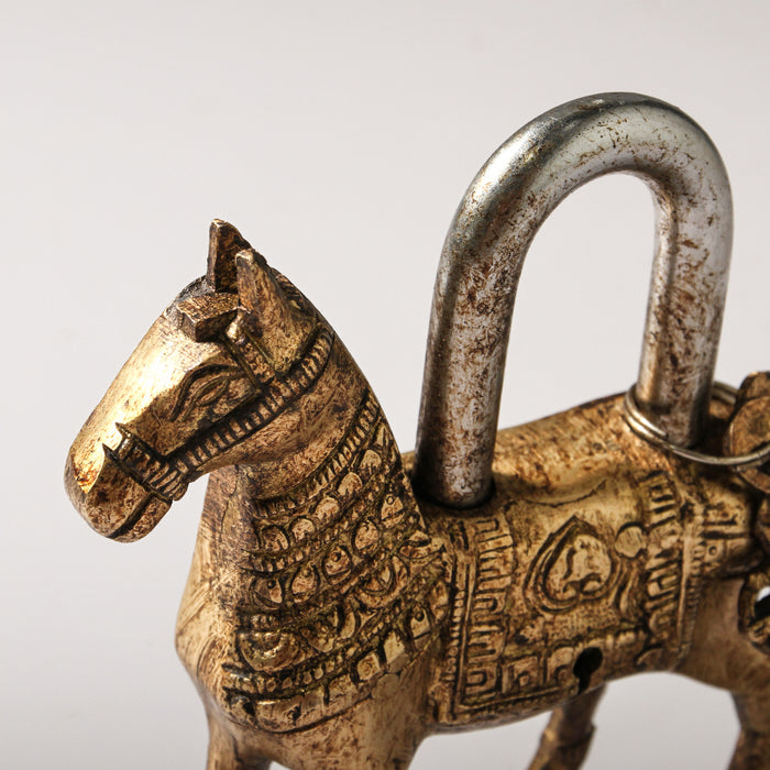 Indian Brass Horse Lock