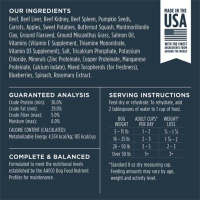 Instinct Freeze Dried Raw Meals Grain Free Real Beef Recipe Dog Food, 14 oz.