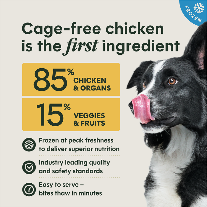 Instinct FreshRaw Bites Cage-Free Chicken Recipe for Adult Dogs, 6lbs