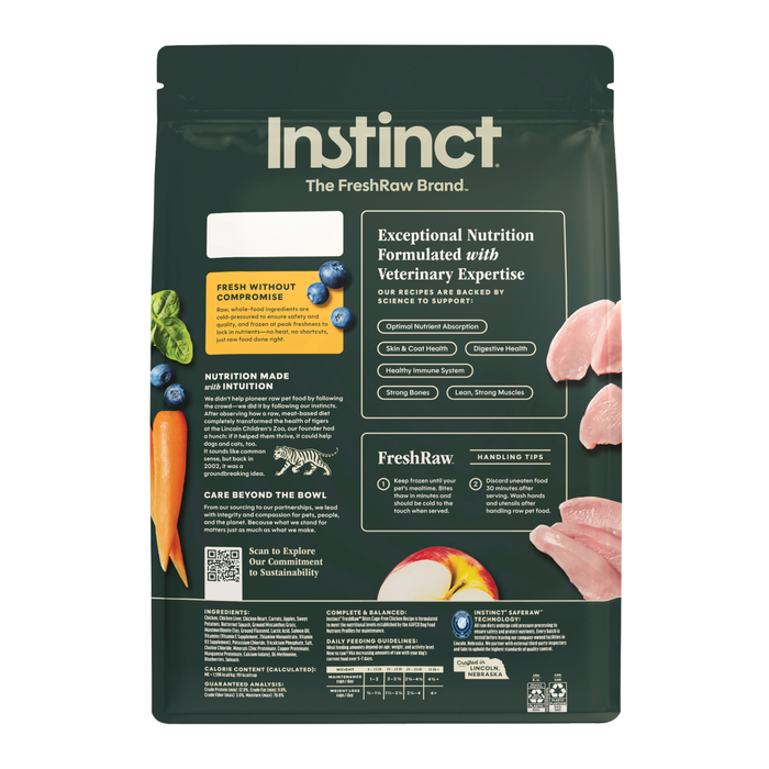 Instinct FreshRaw Bites Cage-Free Chicken Recipe for Adult Dogs, 6lbs