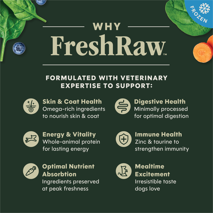 Instinct FreshRaw Bites Grass-Fed Beef Recipe for Adult Dogs, 6lbs