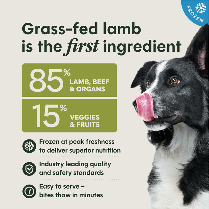 Instinct FreshRaw Bites Grass-Fed Lamb Recipe for Adult Dogs, 2.7lbs
