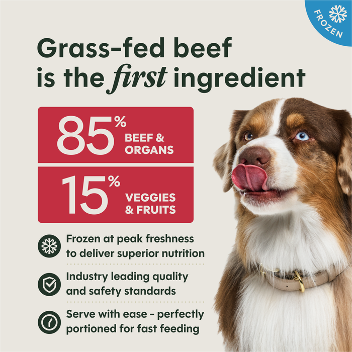 Instinct FreshRaw Medallions Grass-Fed Beef Recipe for Adult Dogs, 3lbs