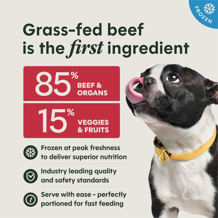 Instinct FreshRaw Patties Grass-Fed Beef Recipe for Adult Dogs, 6lbs