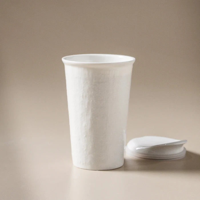 It's a Keeper Ceramic Cup White Linen - Few and Far - Mugs