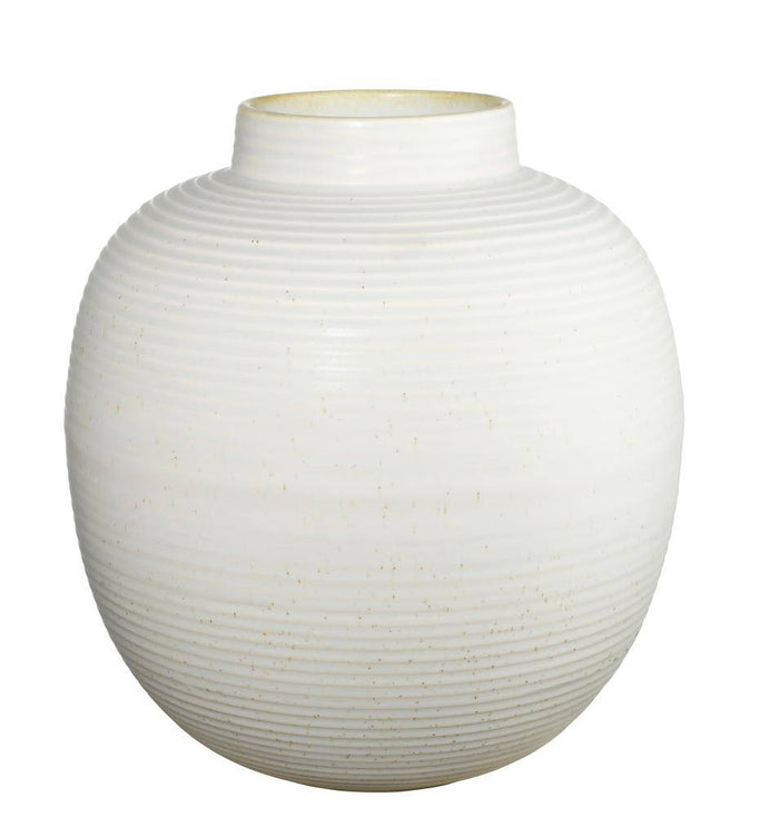 JAPANDI VĀZE H29CM, D26.5CM, PASTEĻBALTA