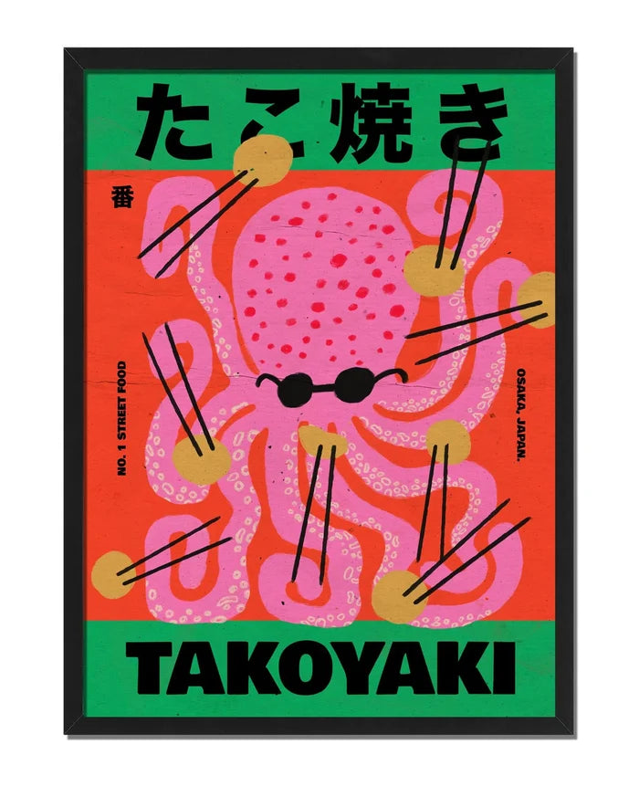 Jolly Awesome -  Takoyaki Art Print - A4 Size