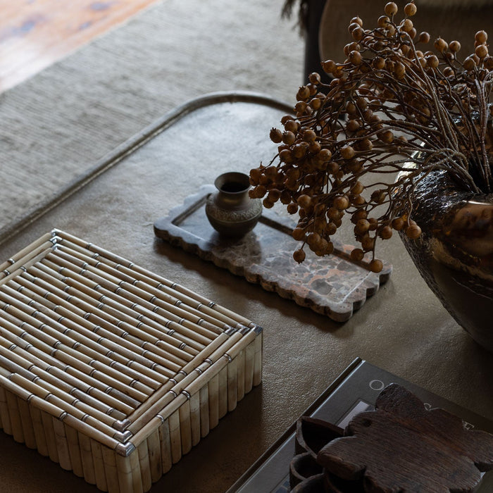 Juliette Tray Brown Emperador Marble