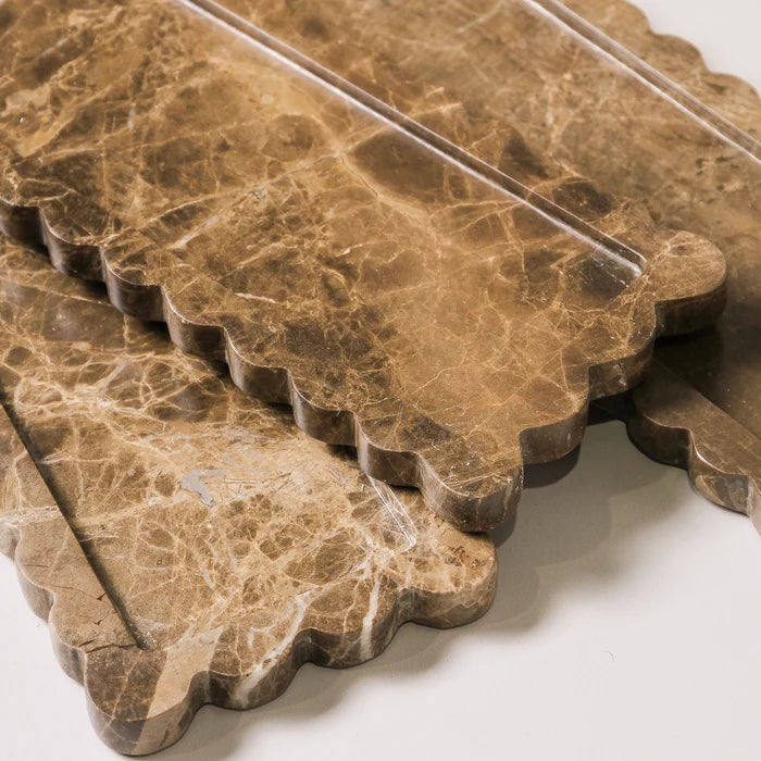 Juliette Tray Brown Emperador Marble