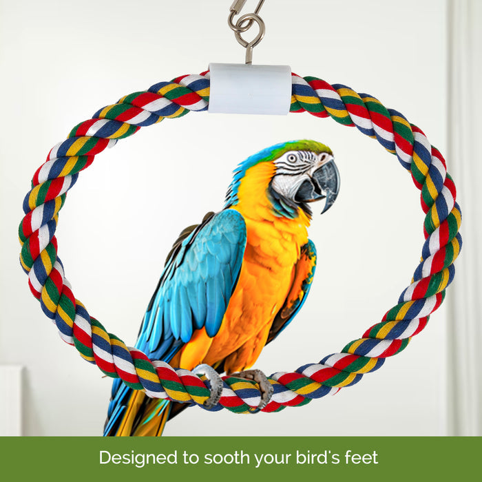 JW BIRD SWING N PERCH 1 RING LG