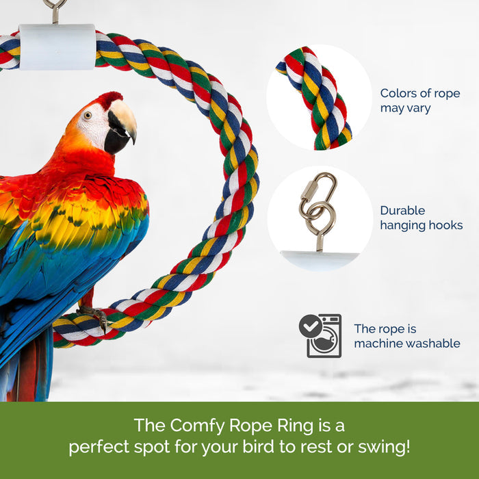 JW BIRD SWING N PERCH 1 RING LG