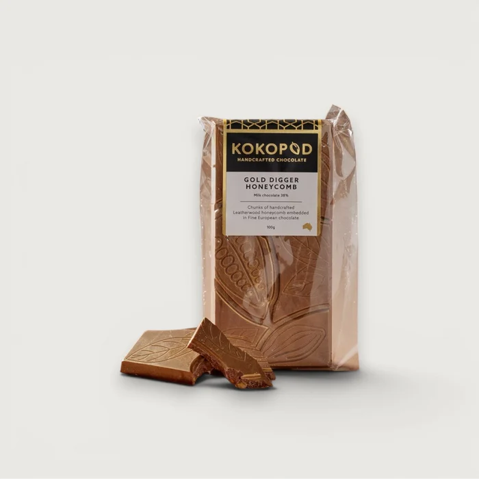 Kokopod Chocolate Block - Gold Digger Honeycomb 100g