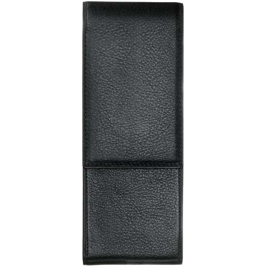 This is the LAMY Grained Leather Black 2 Pen Pouch.