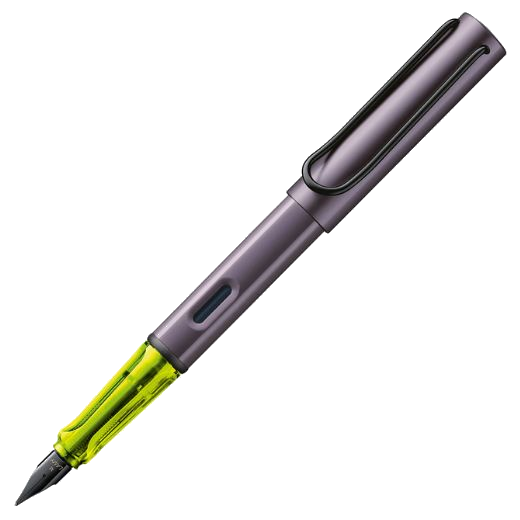 This LAMY AL-Star Aubergine Special Edition Fountain Pen is made out of ABS plastic and anodised aluminium.