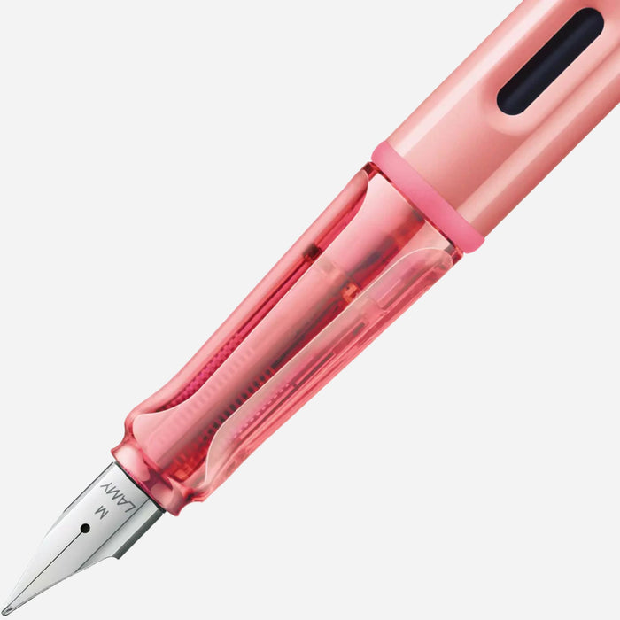 The nib of the LAMY AL-Star Flamingo Pink Special Edition Fountain Pen.