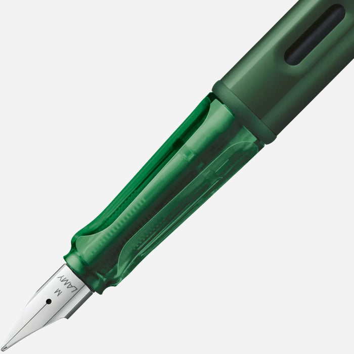 The nib of the LAMY AL-Star Pine Green Special Edition Fountain Pen M.