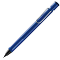 Blue safari LAMY plastic mechanical pencil with metal clip and eraser.