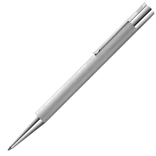 LAMY Scala ballpoint pen, brushed stainless steel.