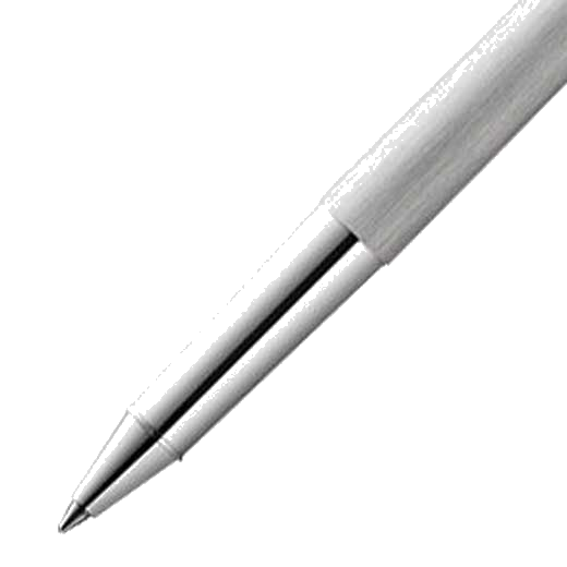 This rollerball pen comes with refillable ink.