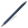 LAMY's Econ Special Edition Indigo Ballpoint Pen has a matte barrel with polished chrome accents and a clip that can be engraved at the time of purchase.