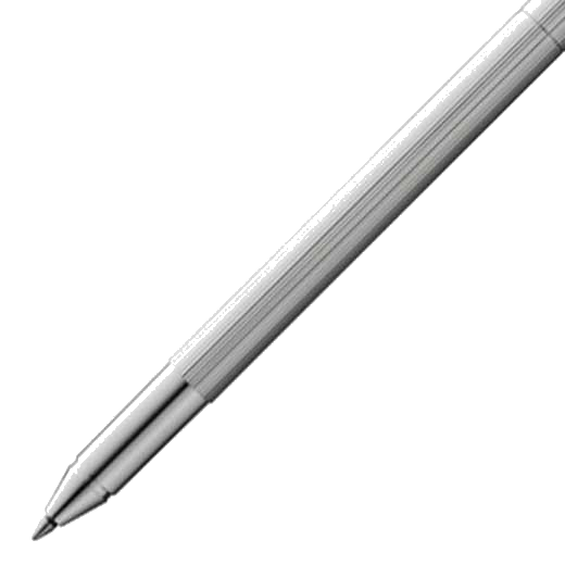 The nib and barrel of the LAMY rollerball CP 1 pen.