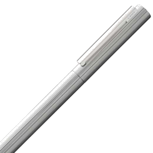 This stunning textured LAMY pen comes with a removable cap.