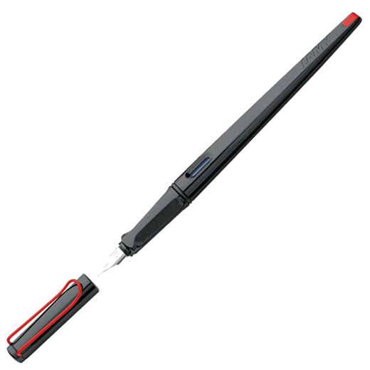 The LAMY black 1.9mm calligraphy fountain pen in the Joy collection.