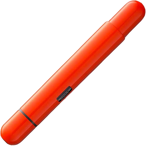 This LAMY laser orange ballpoint pen is part of their Pico collection.