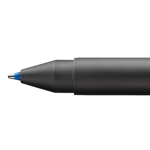 This LAMY ballpoint pen comes with a blue ballpoint and red refill.