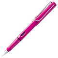 The LAMY pink fountain pen in the Safari collection.