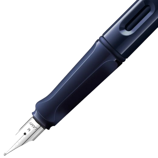 The Safari Special Edition Dark Dusk Fountain Pen comes with a medium nib, however other nib sizes are available upon request.